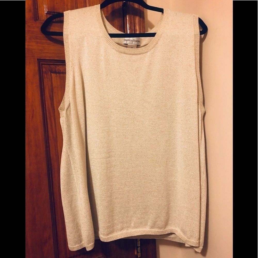 Drapers & Damon’s  cream metallic blouse size 3x